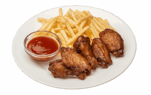 Carta png transparent french fries buffalo wing chicken fingers fried chicken pizza fried chicken food recipe american food removebg preview